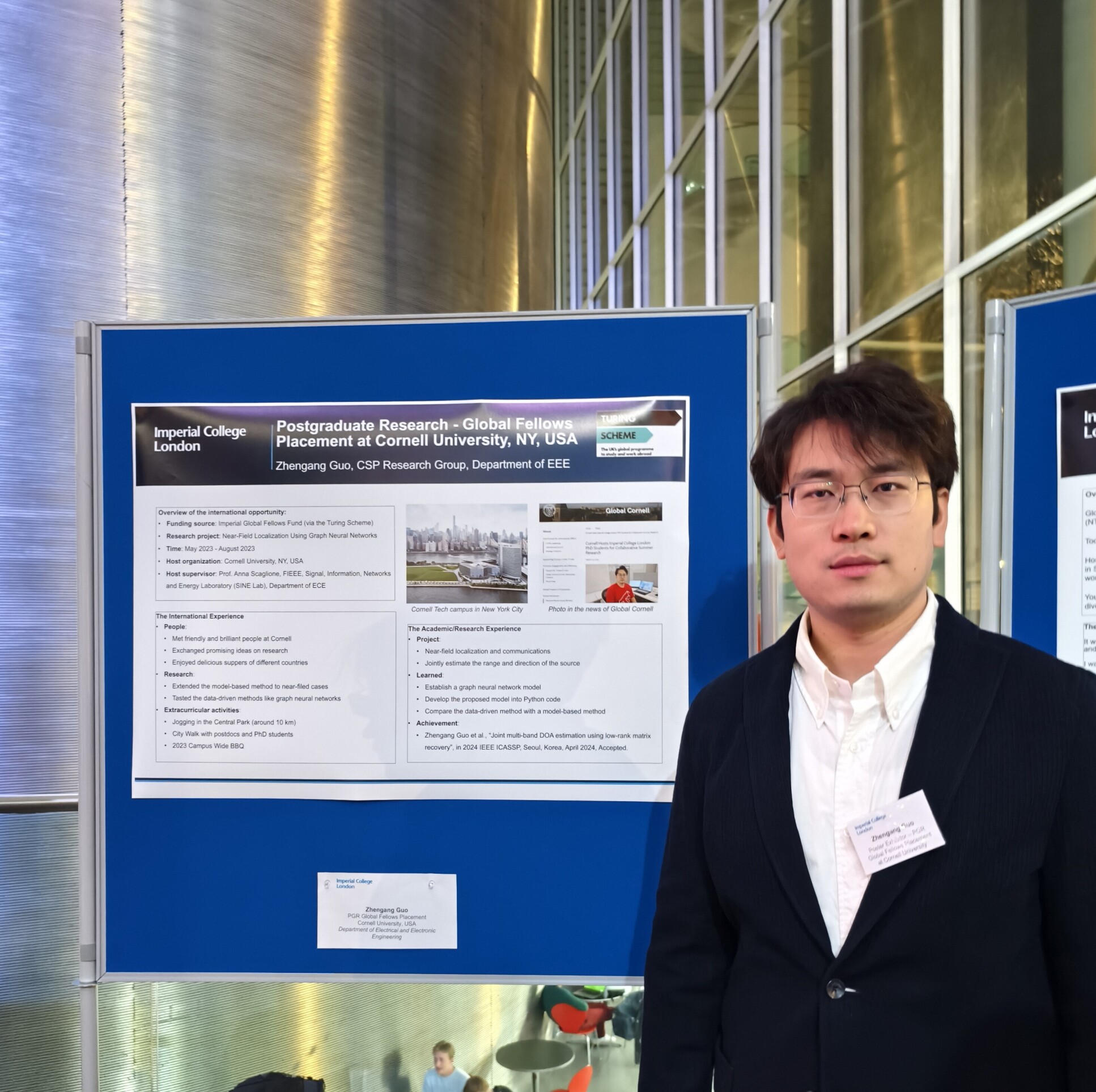 Zhengang presents his research at the Turing celebration reception