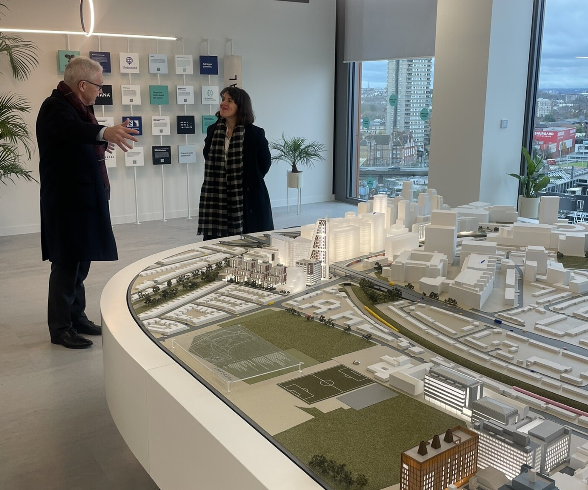 Imperial's President Professor Hugh Brady providing an overview of the White City Innovation District, anchored by the White City Deep Tech and Hammersmith Hospital campuses