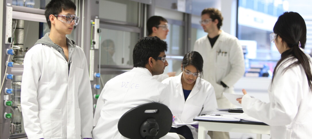 Carbon capture pilot plant in the Department of Chemical Engineering's ChemEng Discovery Space in the ACE Building at South Kensington Campus, opened in April 2012.