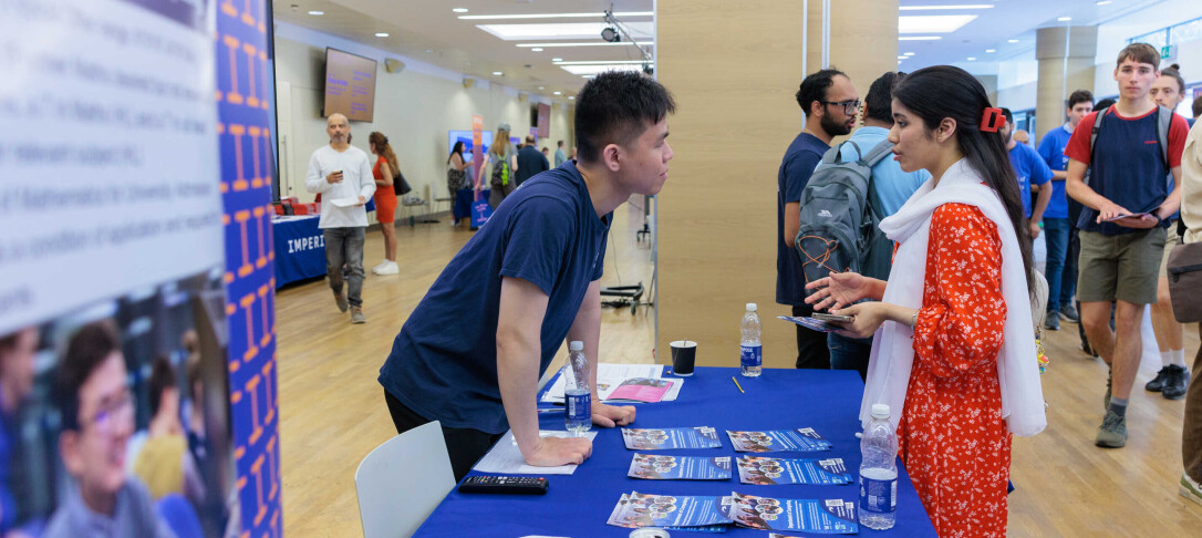 open day subject fair students talking