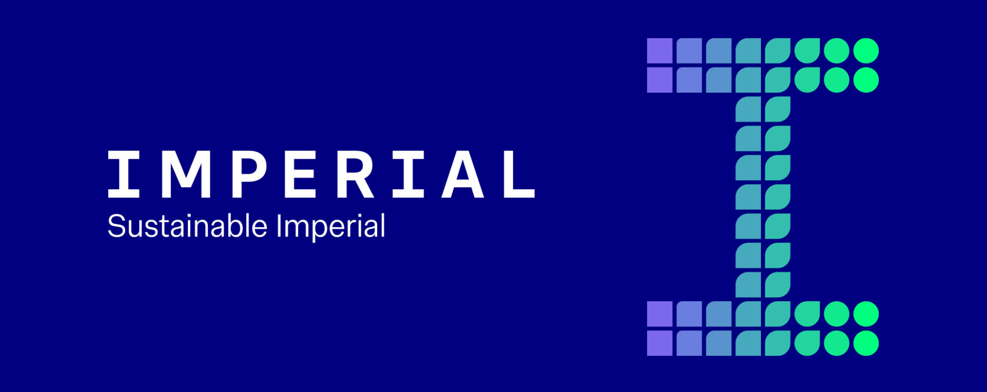 The new Sustainable Imperial brand, with a capital 'I' made out of circles