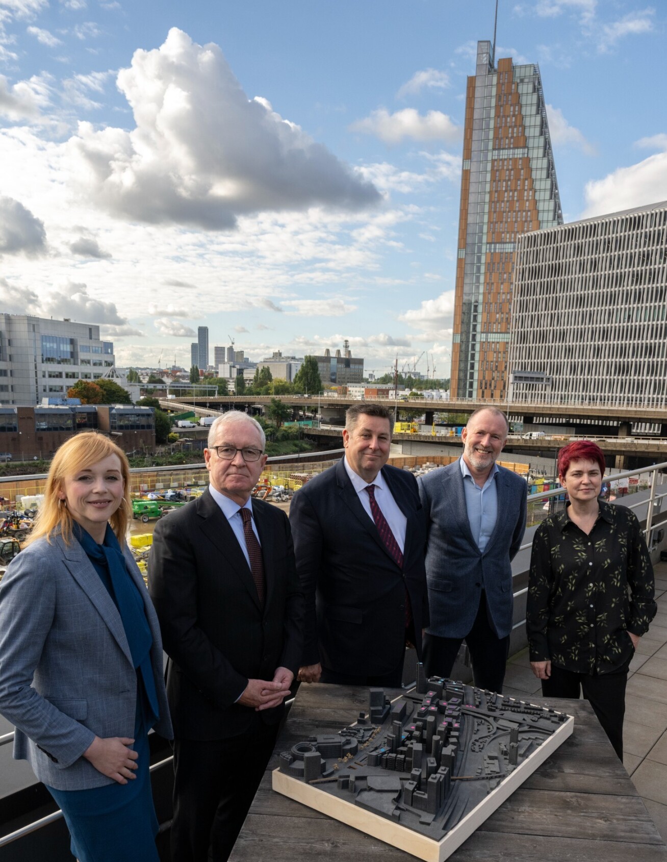 Senior leaders from Imperial College London, Bruntwood SciTech and the London Borough of Hammersmith & Fulham at the White City Deep Tech Campus.