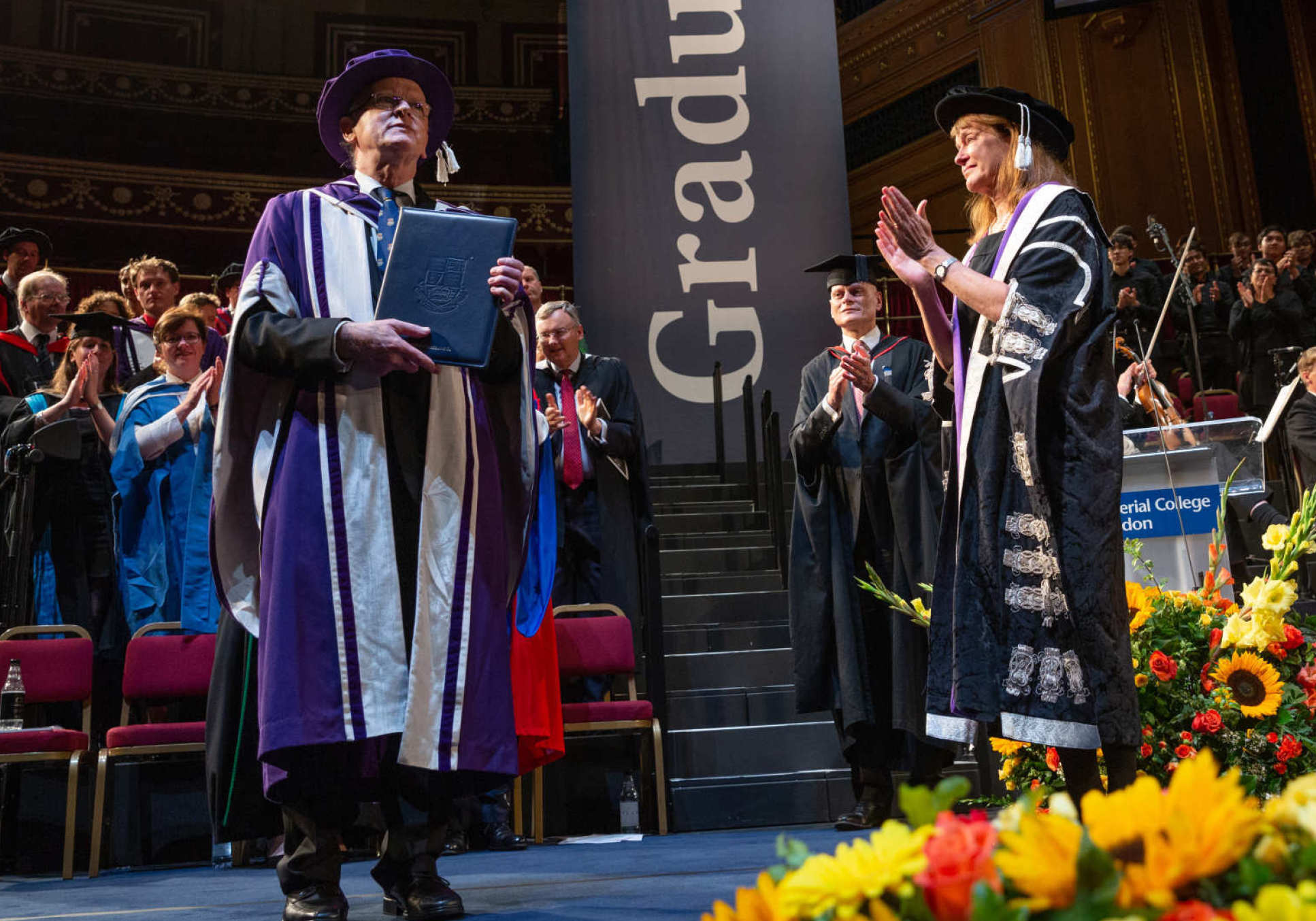 Professor Stirlings receives an honorary doctorate of science during Commemoration Day on Wednesday 17 October