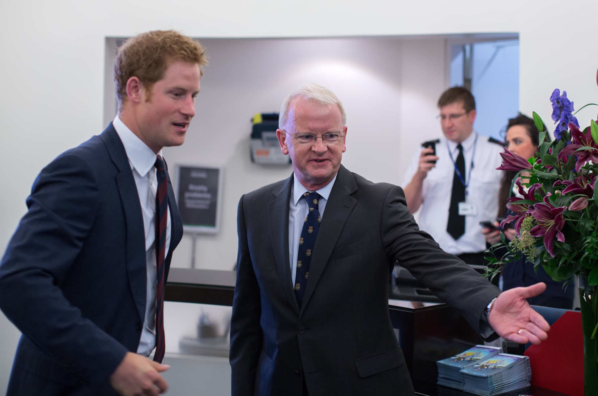 Discussing blast injury research with Prince Harry