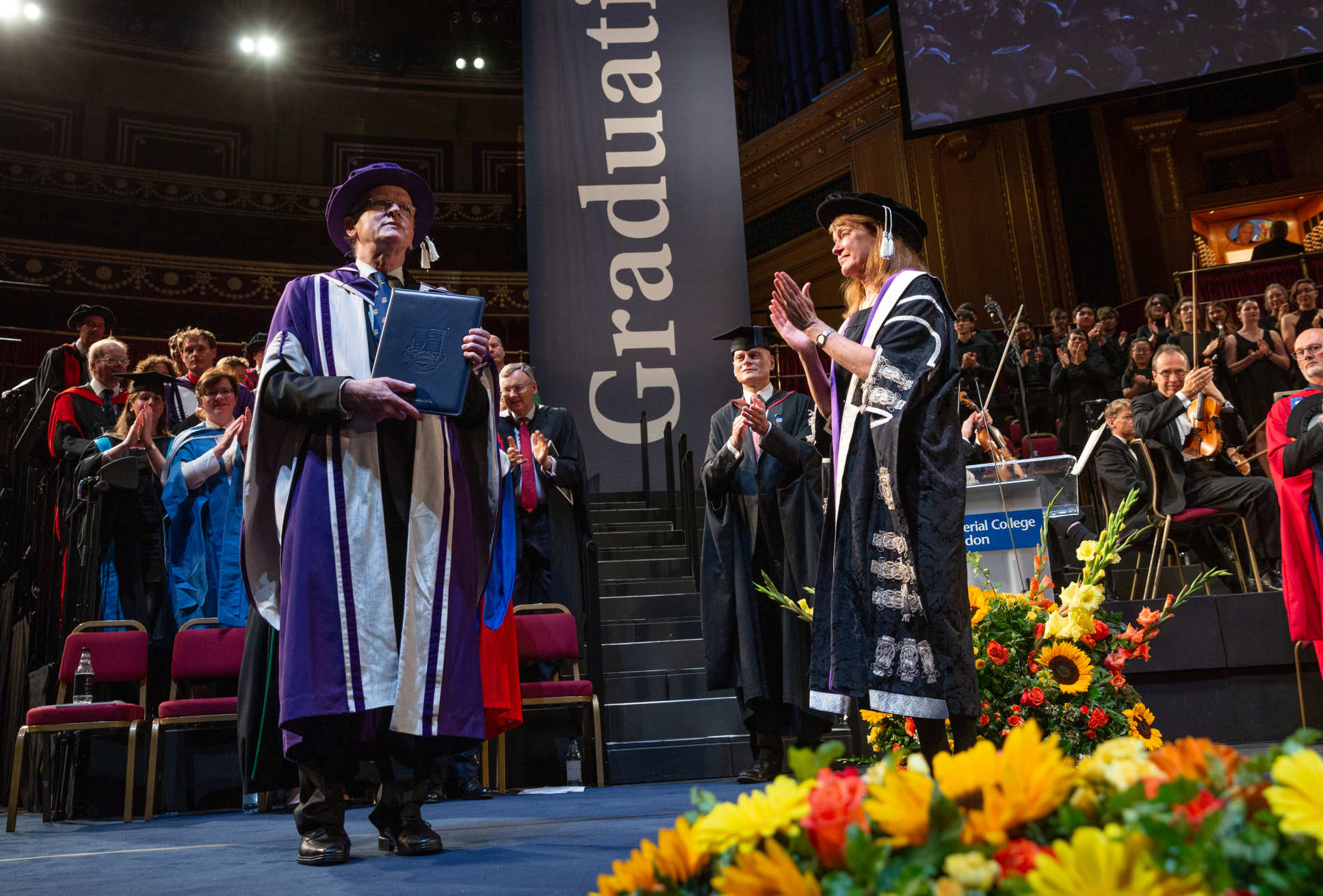Professor Stirling receiving his honorary degree last week