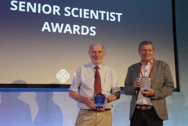 Professor John Kilner receiving his award