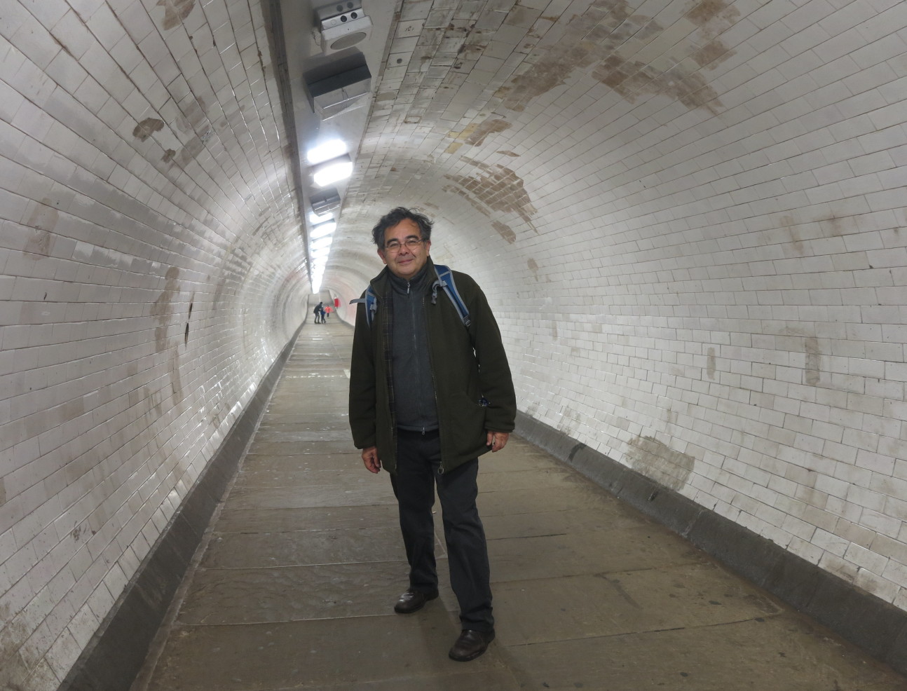 Dr Josué Tanaka in London's Greenwich Foot Tunnel