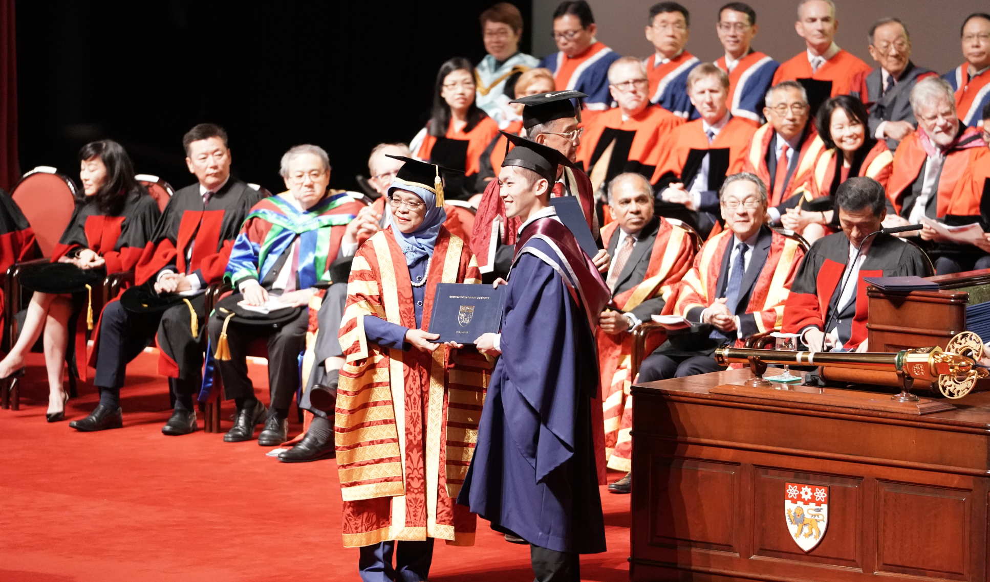 President Yacob confers a degree