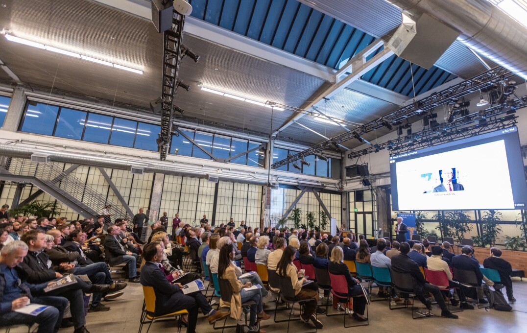 A full view of the audience at the Imperial Global USA launch in San Francisco.