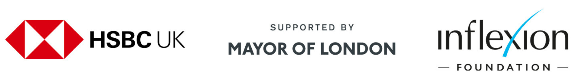 Logos: HSBC UK, Mayor of London, Inflexion Foundation