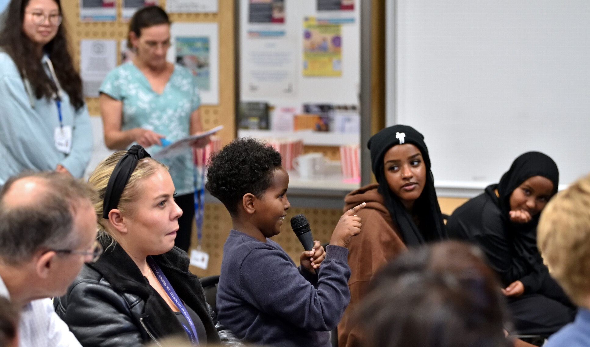 A student shares his thoughts following the film screening