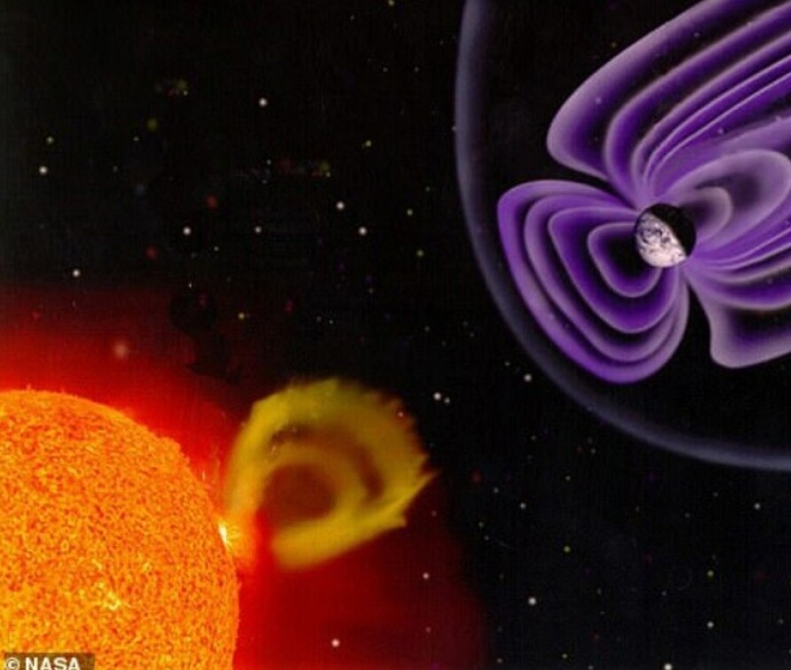 An artistu2019s visualization of Earthu2019s magnetic field, which shields the planet against outbursts from the Sun and other sources of cosmic radiation.