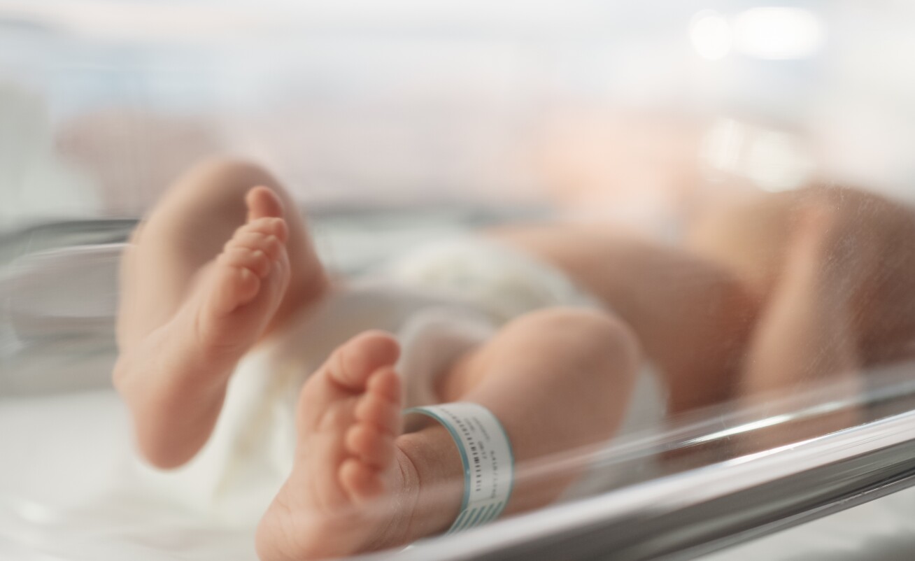 Baby in incubator