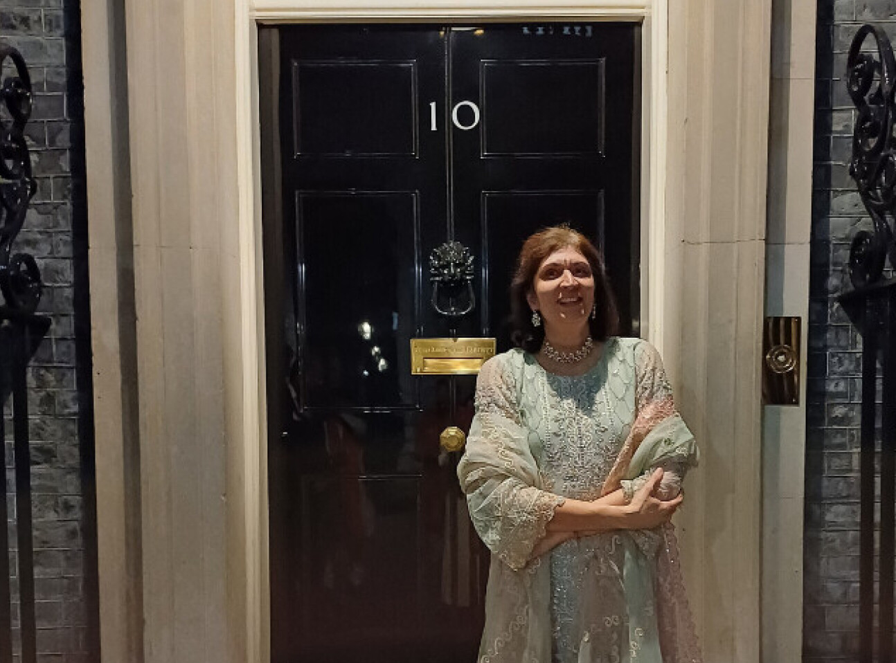 Dr Deesha Chadha outside number 10 Downing Street