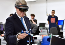 New Universities Minister tries his hand at augmented reality surgery 
