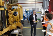 Engineering students visit Caterpillar UK facilities