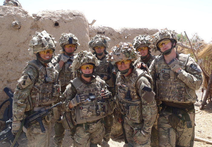 Nadia with her colleagues during her Afghanistan tour in 2012