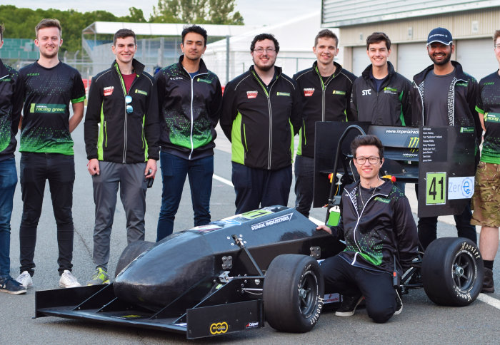 Formula Student car and student team