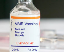 Image of the MMR vaccine label