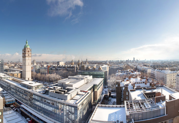 Imperial tower in snow