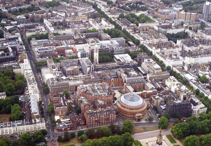 Aerial view of South Kensington Campus