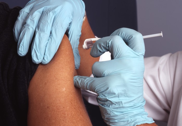 Person getting a vaccine