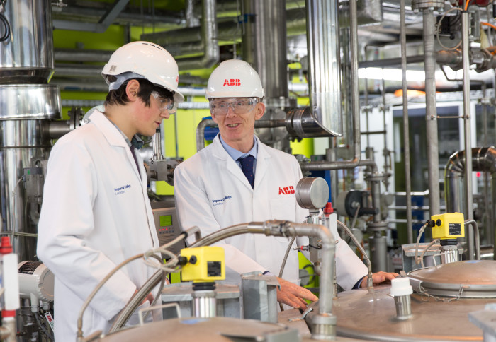 Professor Andrew Livingstone from Chemical Engineering in ABB-funded pilot plant