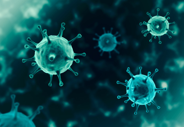 CGI picture of COVID-19 virus