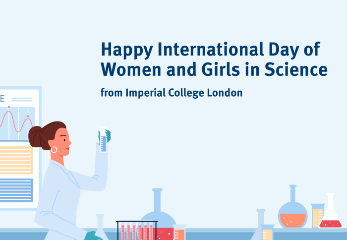 Text which reads Happy International Day of Women and Girls in Science
