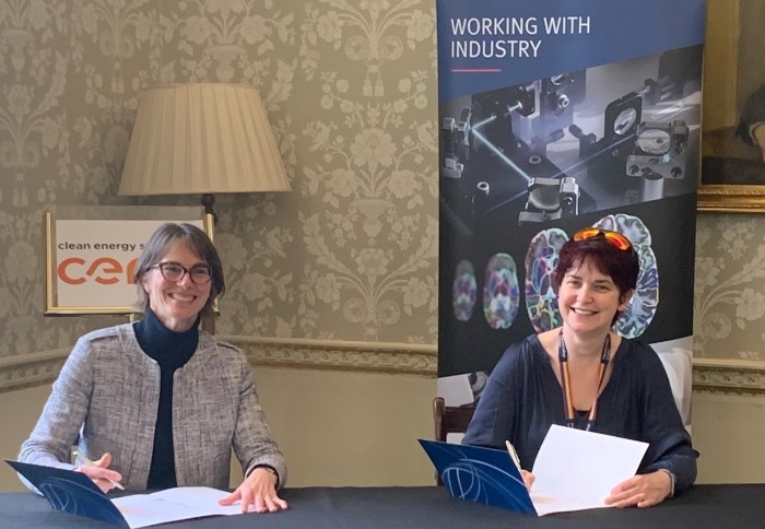 Caroline Hargrove and Professor Mary Ryan sign the partnership for the new position