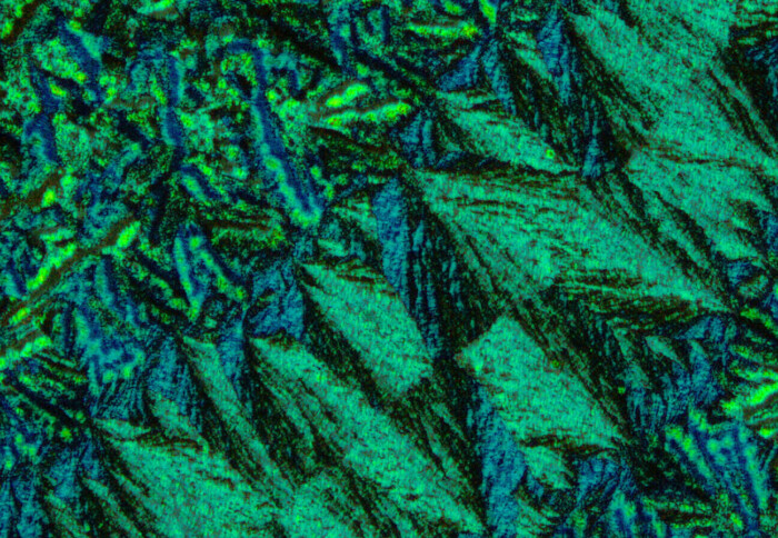 Microscope images of chiral layers of carbon based polymers