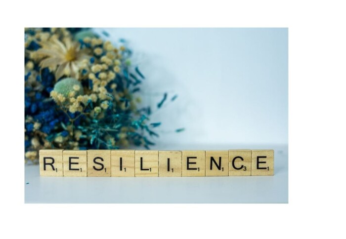 Resilience spelt with scrabble words
