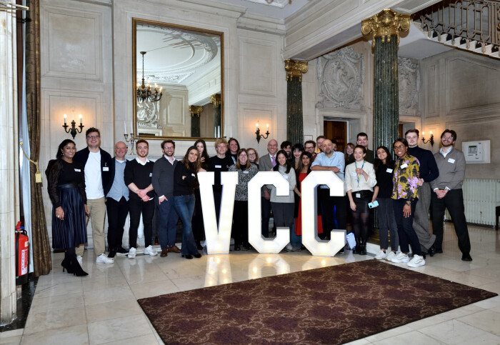 Participants at the tenth anniversary gathering for the Venture Catalyst Challenge in 2023.