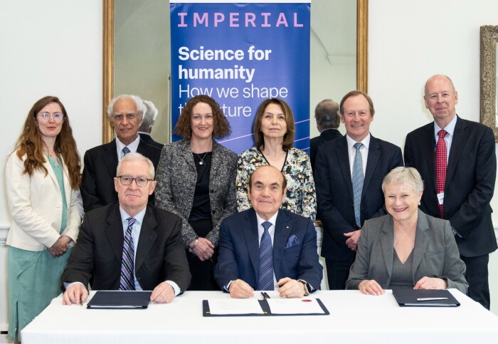 Representatives from Imperial College London and the Victor Phillip Dahdaleh Charitable Foundation at the signing ceremony for the donation.