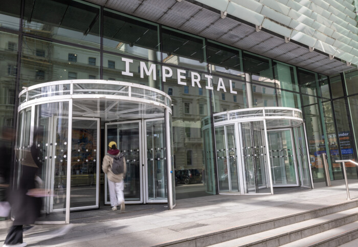 Photo of Imperial's main entrance on Exhibition Road