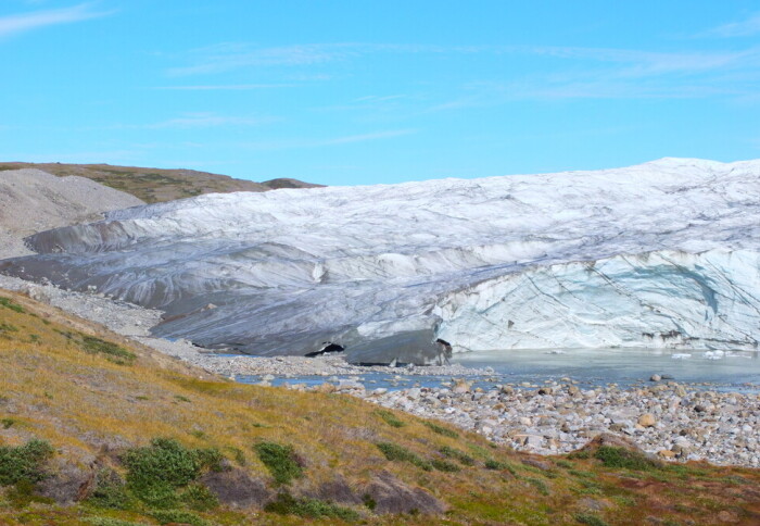 The end of a glacier in Greenland