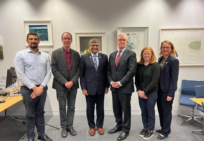 Imperial's President Professor Hugh Brady meeting representatives from the US National Science Foundation.