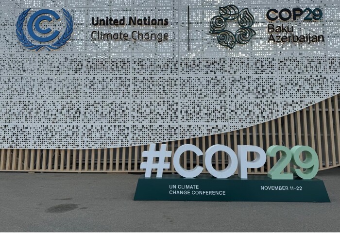 The main COP29 conference center in Baku, Azerbaijan