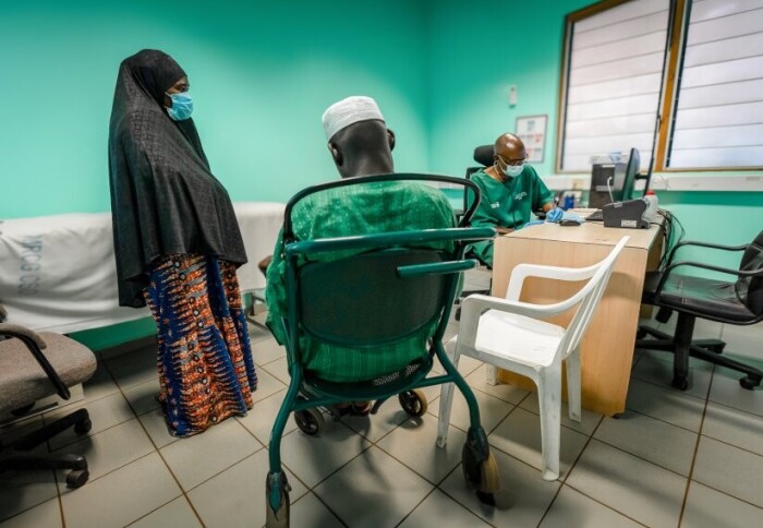 Consultation at The Gate Clinic in Fajara. MRC Unit The Gambia, Fajara compound.