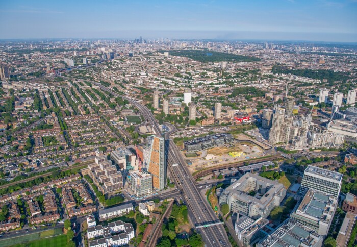 Aerial shot of Imperial's White City Deep Tech Campus. (Credit: Jason Hawkes)