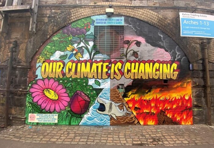 Our climate is changing mural