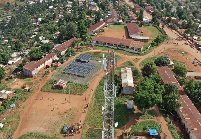 A solar mini-grid developed by one of the industrial partners, BBOXX, in the commune of Bagira, DRC. Picture credit: BBOXX