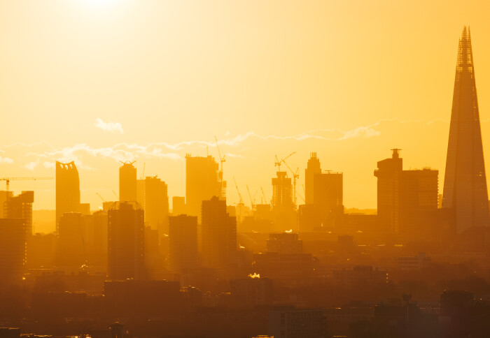 London skyline on sunny day