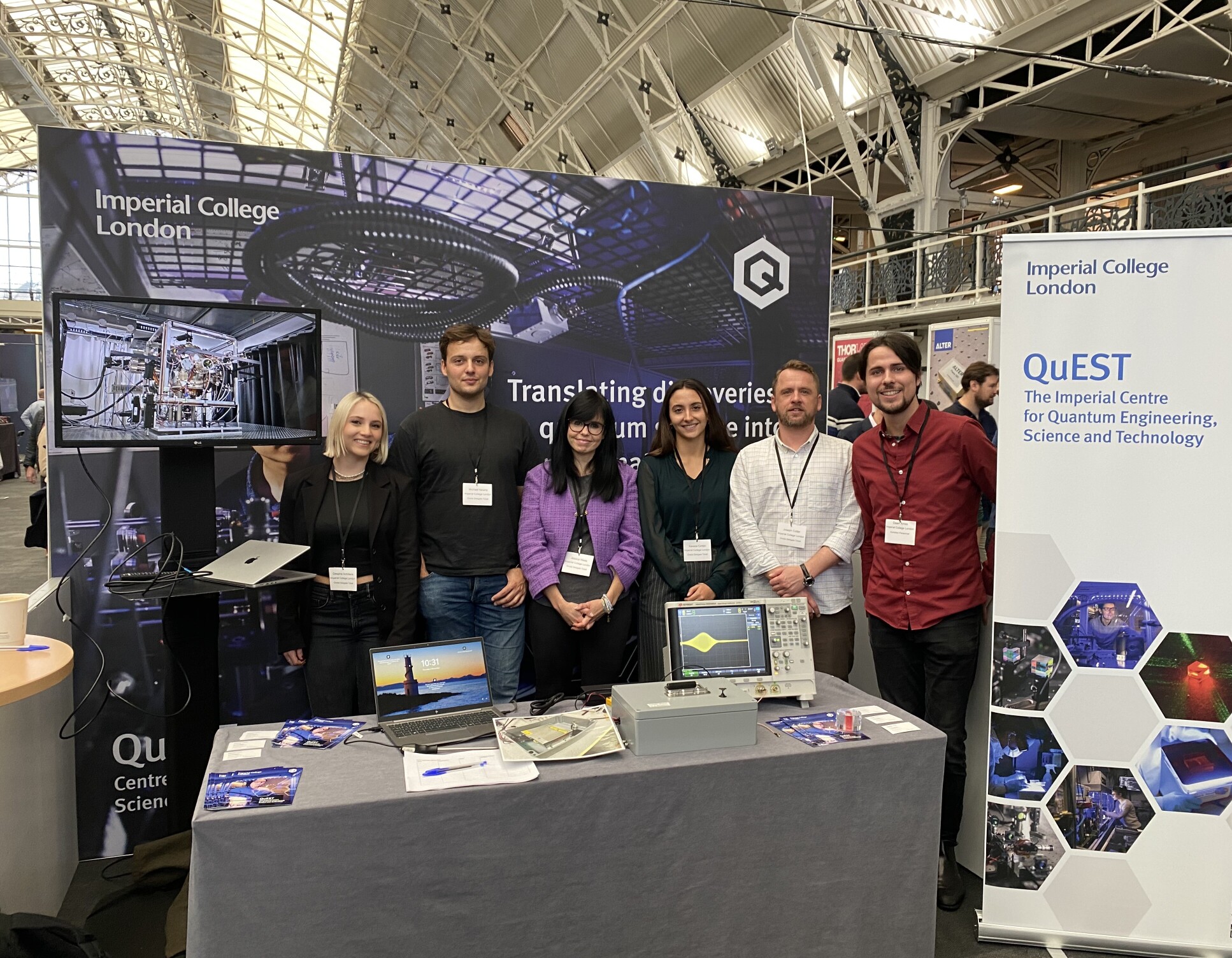 Imperial researchers at NQTP Showcase exhibition stand