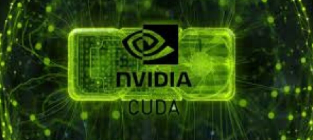 NVIDIA CUDA symbol on a green background