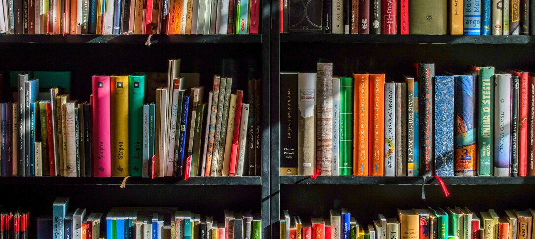 Books on a shelf