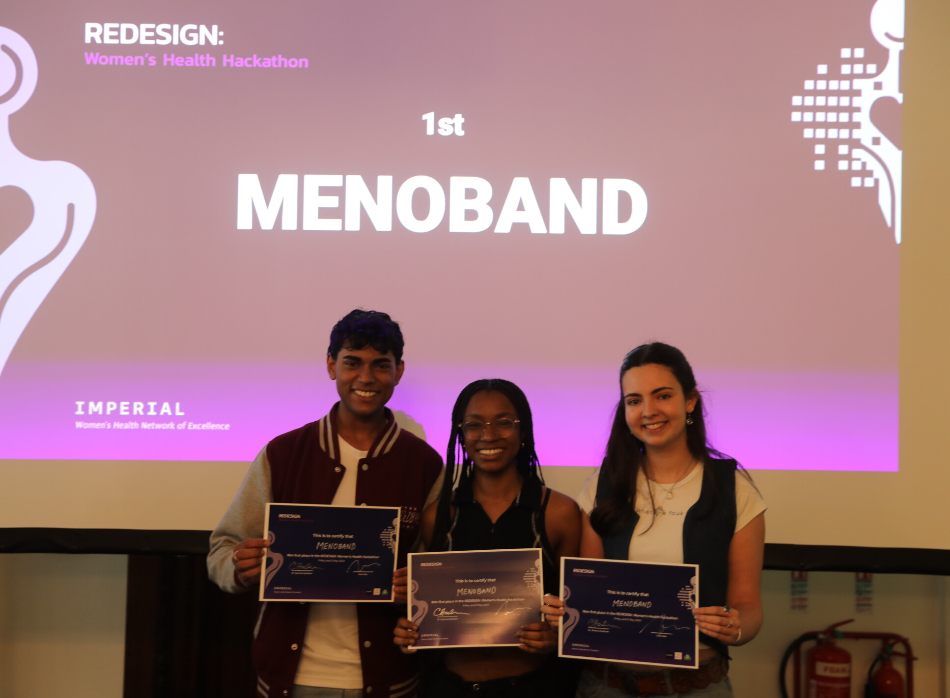MenoBand winners of Women's Hackathon