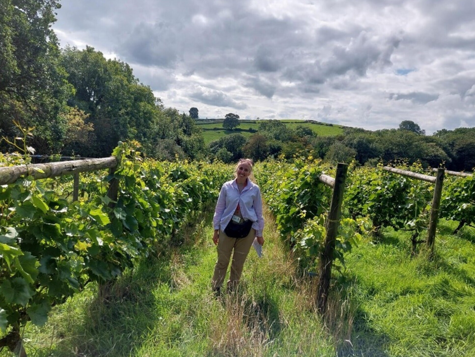 Ebba Engstrom on a vineyard visit.