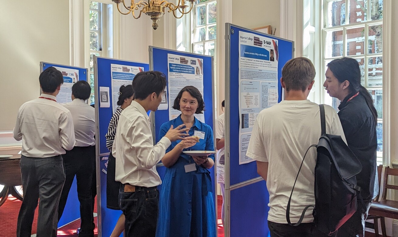 IMSE MRes Students discuss research project posters