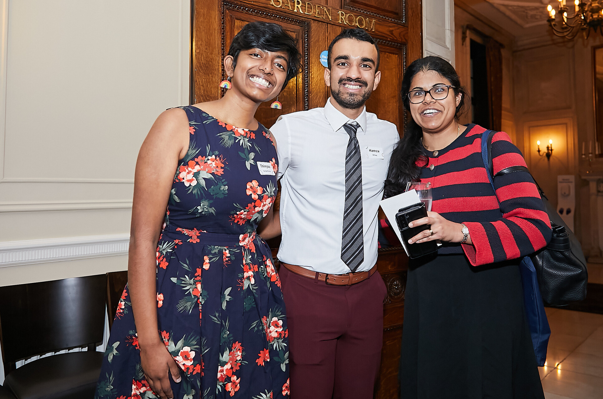 Thivyaa Gangatharan (left) with one of her GP tutor nominators, Dr Agalya Ramanathan (right), and fellow medical student Hamza Ikhlaq (centre) 